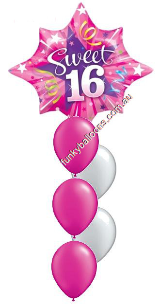 (image for) 16th Birthday Pink Shining Star Bouquet - Click Image to Close