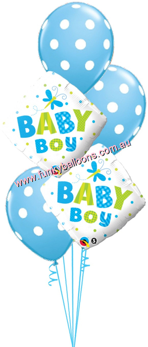 (image for) Baby Boy Dragonfly and Dots Bouquet