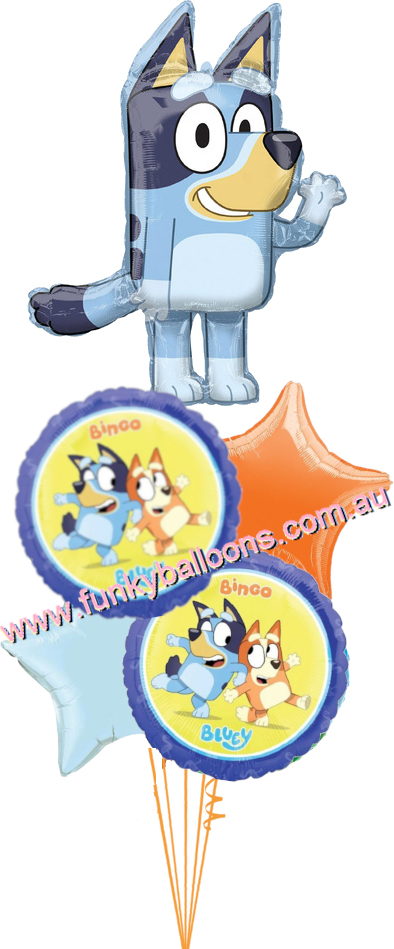 (image for) Bluey Stars Balloon Bouquet - Click Image to Close