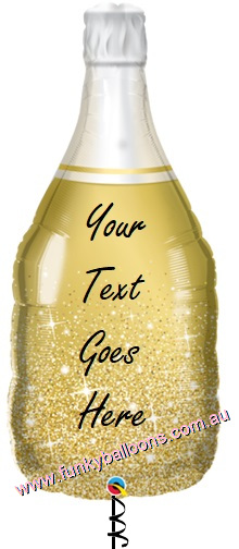 (image for) Personalised Champagne Bottle Balloon - Click Image to Close