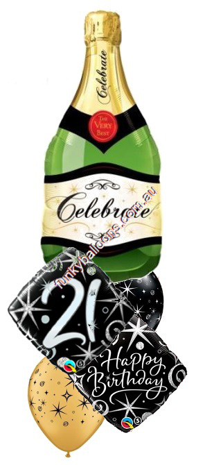 (image for) 21st Champagne Sparkles Birthday Bouquet