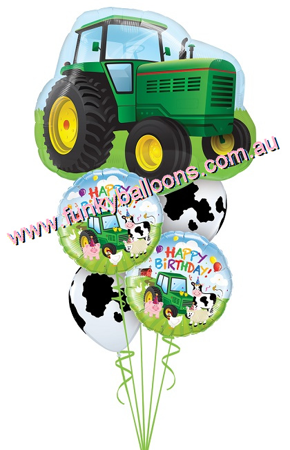 (image for) Happy Birthday Cow & Tractor Bouquet - Click Image to Close