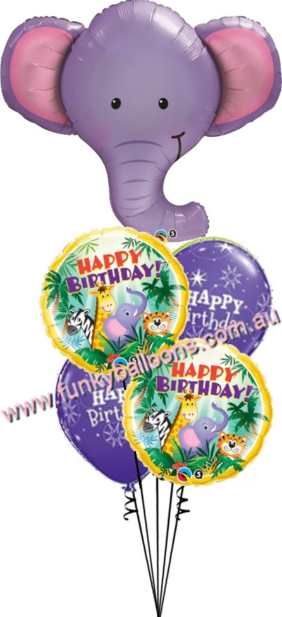 (image for) Elle the Elephant Birthday Bouquet - Click Image to Close