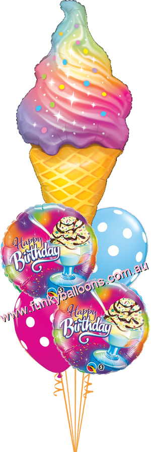 (image for) Happy Birthday Ice Cream Bouquet - Click Image to Close