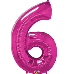 (image for) Number 6 Foil Supershape (Choice of Colours) - Click Image to Close