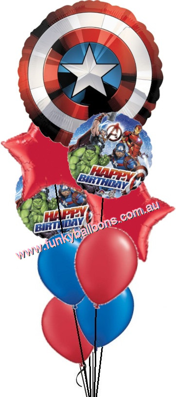 Big Captain America Avengers Birthday Bouquet