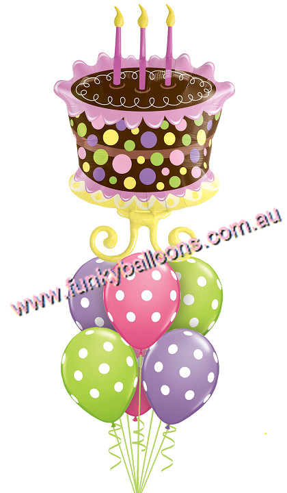 (image for) Cake + Polka Dots Bouquet