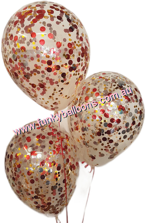 3 Confetti Balloon Table Bunch (Float Time 3+ days)